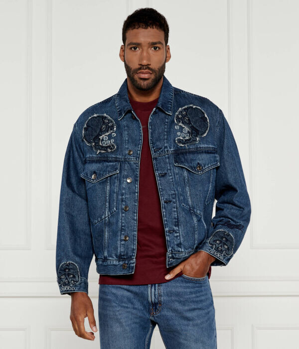 Куртка мужская Hugo джинсовая с черепами, синий
Куртка мужская Hugo джинсовая с черепами, синий