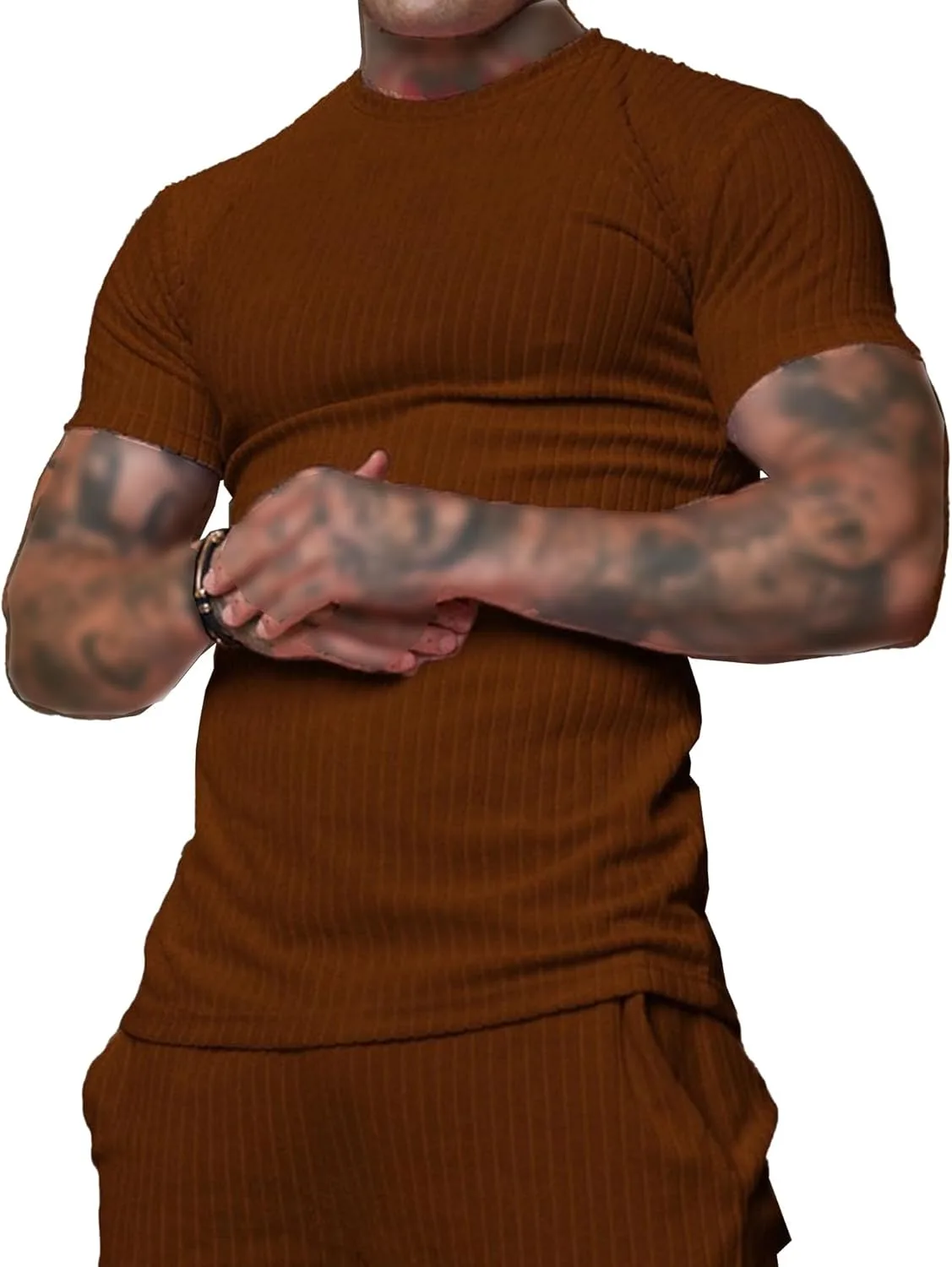 Мужская футболка Regular Fit с коротким рукавом и ребристой текстурой Gsywaipei
Мужская футболка Regular Fit с коротким рукавом и ребристой текстурой Gsywaipei