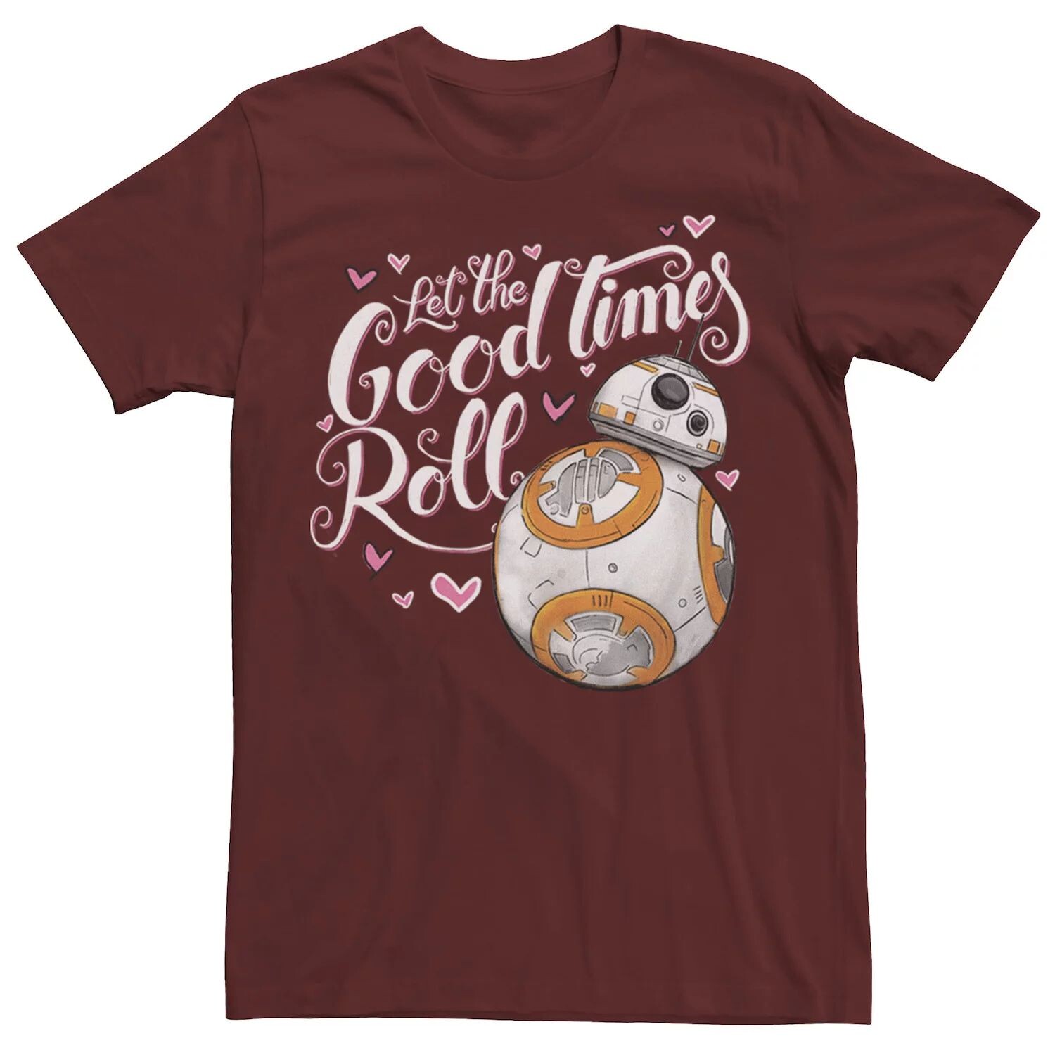 Мужская футболка с сердечками «Звездные войны» BB-8 «Let The Good Times Roll» Star Wars
Мужская футболка с сердечками «Звездные войны» BB-8 «Let The Good Times Roll» Star Wars