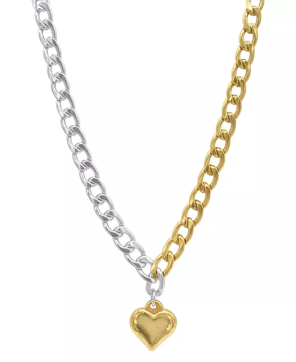 Двухцветное ожерелье с подвеской в виде полусердца и полушарий, 18 дюймов Adornia, gold
Двухцветное ожерелье с подвеской в виде полусердца и полушарий, 18 дюймов Adornia, gold