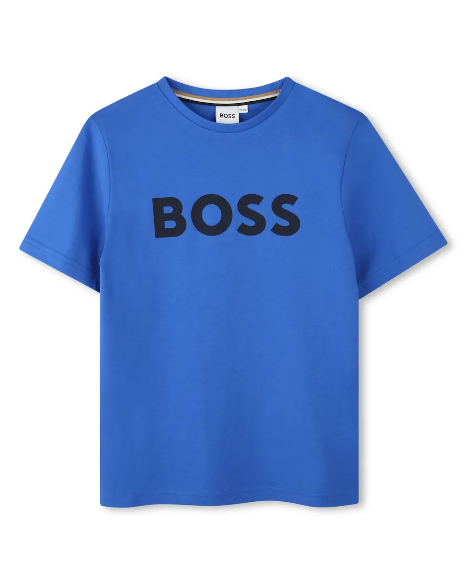 Футболка для мальчика из 100% хлопка с логотипом спереди BOSS Kidswear, цвет Azul Índigo
Футболка для мальчика из 100% хлопка с логотипом спереди BOSS Kidswear, цвет Azul Índigo