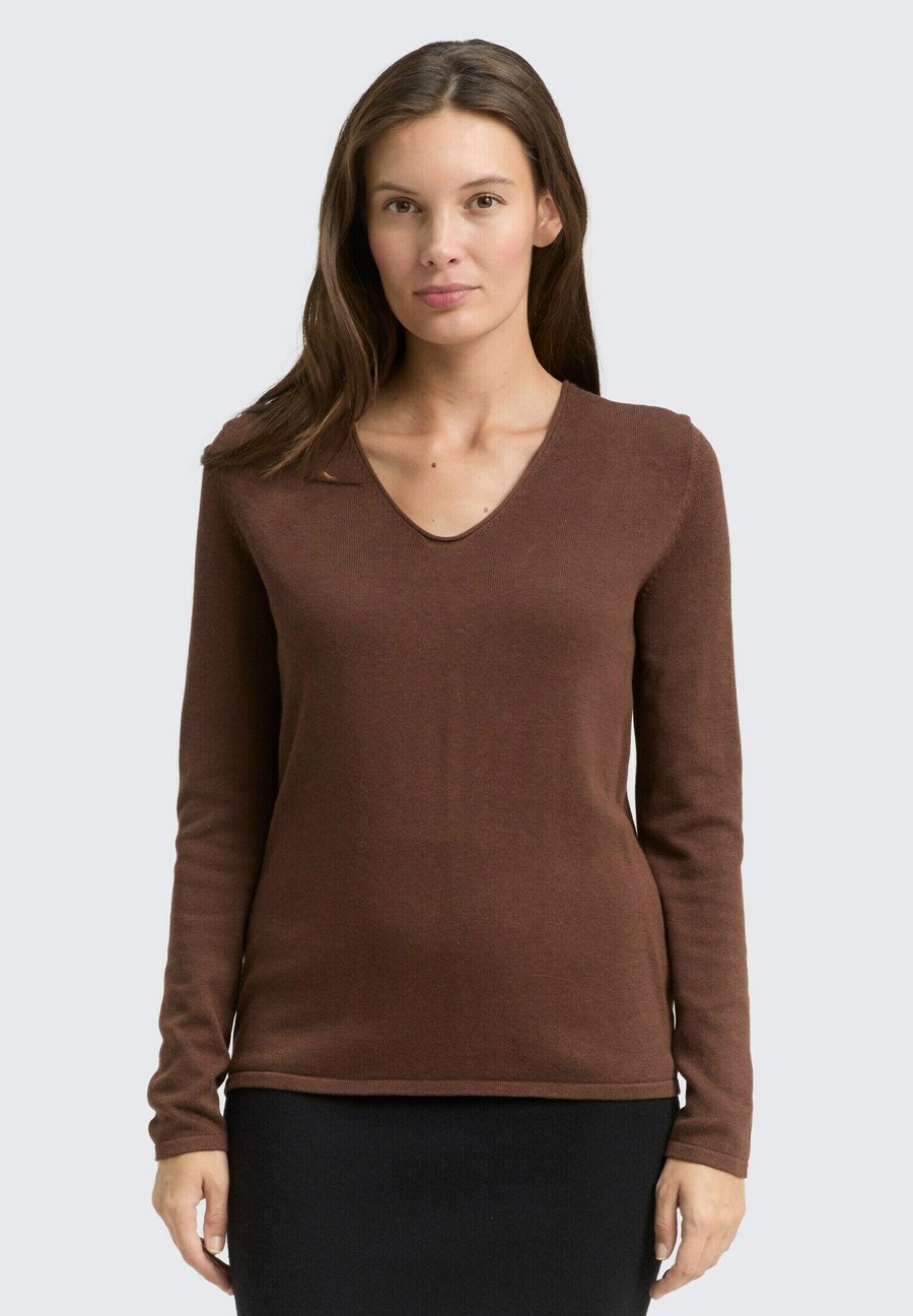 Джемпер TOM TAILOR SWEATER BASIC V-NECK, Dark Pecan Brown/Dark Brown
Джемпер TOM TAILOR SWEATER BASIC V-NECK, Dark Pecan Brown/Dark Brown