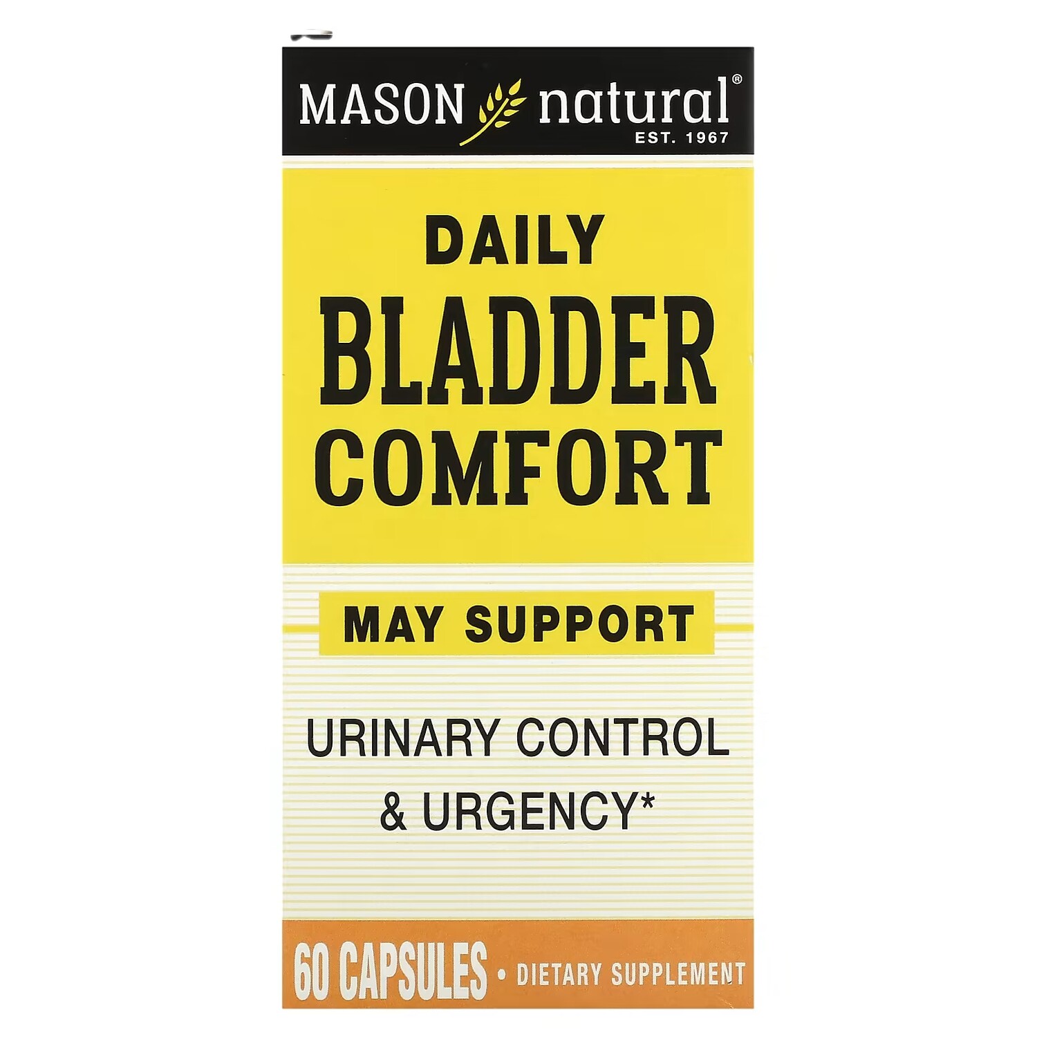 Добавка Mason Natural Daily Bladder Comfort, 60 капсул
Добавка Mason Natural Daily Bladder Comfort, 60 капсул