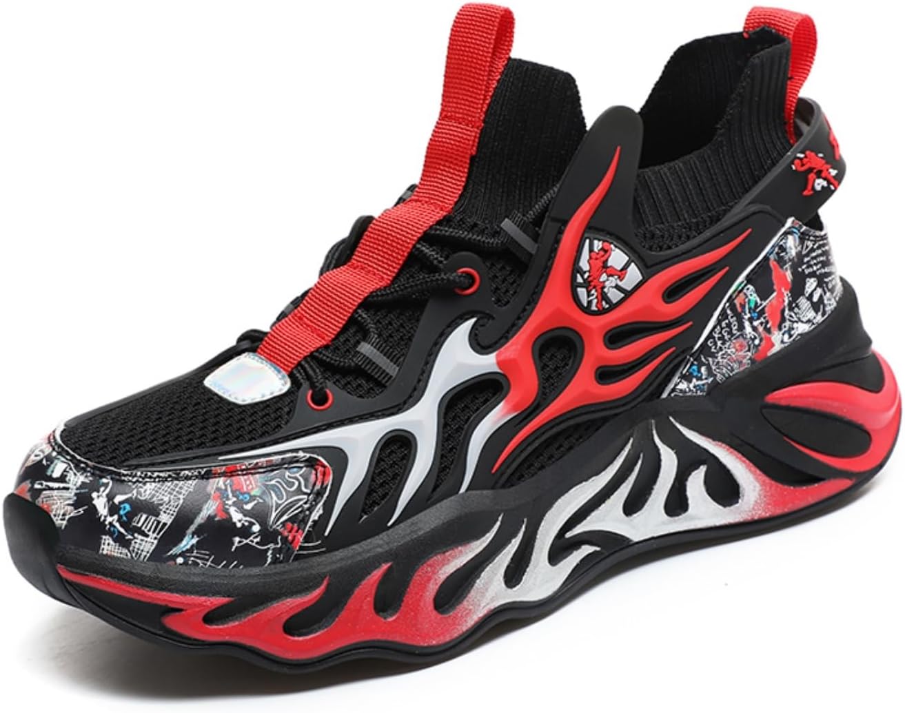 Мужские баскетбольные кроссовки высокие, с шнуровкой, прочные, противоскользящие, для бега, безопасные для маленьких детей, школьников, мальчиков и девочек Pilluren, черный/красный
Мужские баскетбольные кроссовки высокие, с шнуровкой, прочные, противоскользящие, для бега, безопасные для маленьких детей, школьников, мальчиков и девочек Pilluren, черный/красный