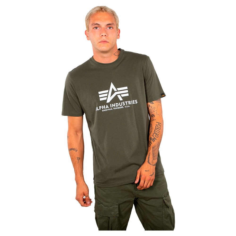 Футболка с коротким рукавом Alpha Industries Basic, зеленый 
Футболка с коротким рукавом Alpha Industries Basic, зеленый
