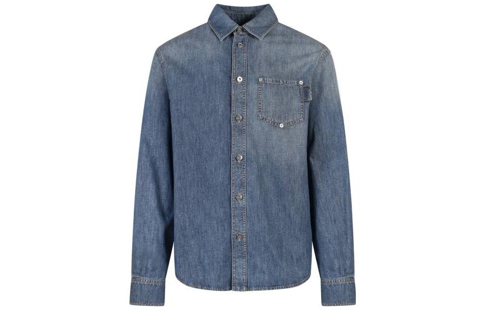 Рубашка свободного кроя из светлого выбеленного денима Bottega Veneta, синий
Рубашка свободного кроя из светлого выбеленного денима Bottega Veneta, синий