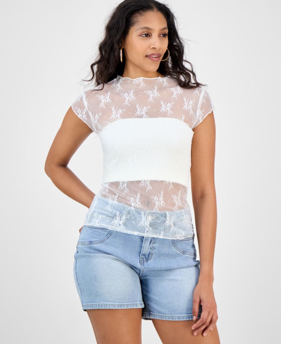 Женская блузка с цветочным принтом и кружевом And Now This, Cream
Женская блузка с цветочным принтом и кружевом And Now This, Cream