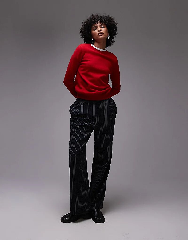 Джемпер из кашемира с круглым вырезом красного цвета Mango
Джемпер из кашемира с круглым вырезом красного цвета Mango