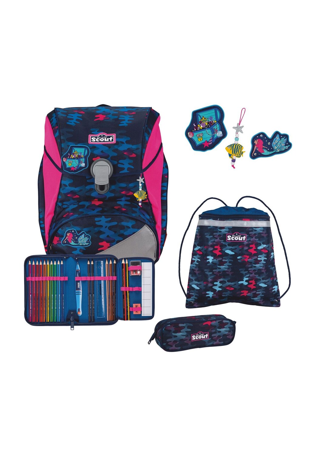 Набор школьных сумок, 4 шт Scout, цвет Magic Sea
Набор школьных сумок, 4 шт Scout, цвет Magic Sea