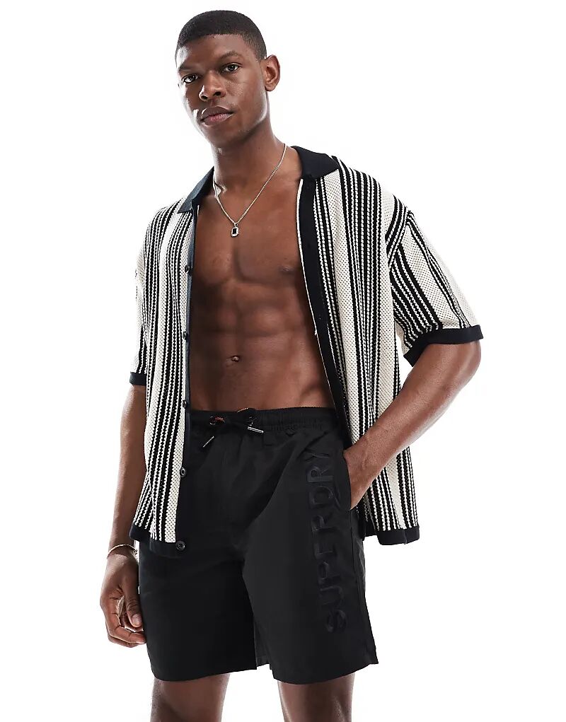 Вышитые 17-дюймовые плавки Superdry Premium черного цвета
Вышитые 17-дюймовые плавки Superdry Premium черного цвета