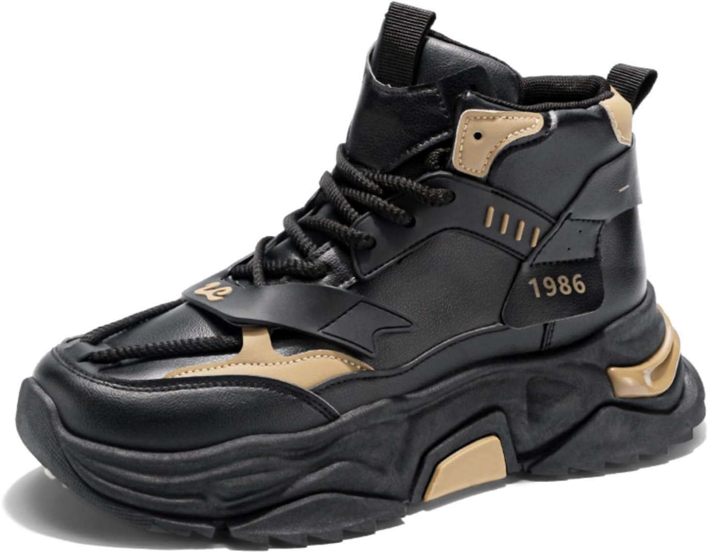 Мужские модные кроссовки на шнуровке с массивной подошвой, повседневные платформенные средние кроссовки с противоскользящей подошвой, увеличивающие рост, для занятий в спортзале, тенниса, бега и прогулок Boaobaihuo, черный
Мужские модные кроссовки на шнуровке с массивной подошвой, повседневные платформенные средние кроссовки с противоскользящей подошвой, увеличивающие рост, для занятий в спортзале, тенниса, бега и прогулок Boaobaihuo, черный