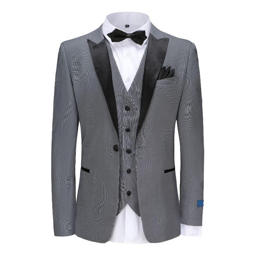 Мужской комплект смокинга с лацканами Birdseye из 3 предметов Braveman, цвет Blue Grey
Мужской комплект смокинга с лацканами Birdseye из 3 предметов Braveman, цвет Blue Grey