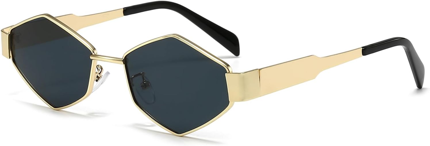 Солнцезащитные очки YAMEIZE в ретро-стиле с металлической оправой и шестиугольным оправой — классические винтажные очки 90-х годов с защитой от УФ-излучения UV400 для женщин и мужчин, для активного отдыха на природе, Gold Grey
Солнцезащитные очки YAMEIZE в ретро-стиле с металлической оправой и шестиугольным оправой — классические винтажные очки 90-х годов с защитой от УФ-излучения UV400 для женщин и мужчин, для активного отдыха на природе, Gold Grey