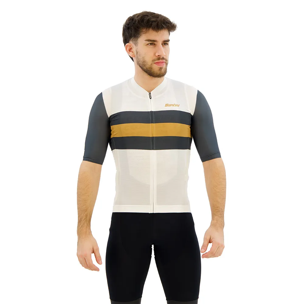 Джерси с коротким рукавом Santini Eco Sleek Bengal, белый 
Джерси с коротким рукавом Santini Eco Sleek Bengal, белый