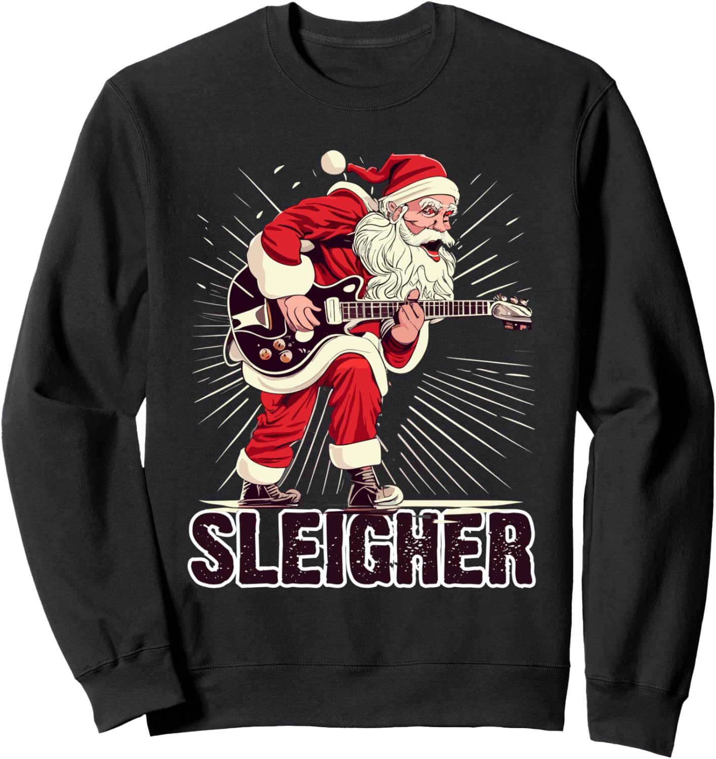 Толстовка с изображением Санта-Клауса и гитары на рождественских санях Sleigher Christmas Gifts, черный
Толстовка с изображением Санта-Клауса и гитары на рождественских санях Sleigher Christmas Gifts, черный