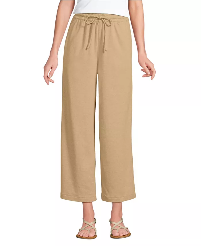 Женские спортивные трикотажные укороченные брюки с эластичной талией и широкими штанинами Lands' End, коричневый
Женские спортивные трикотажные укороченные брюки с эластичной талией и широкими штанинами Lands' End, коричневый