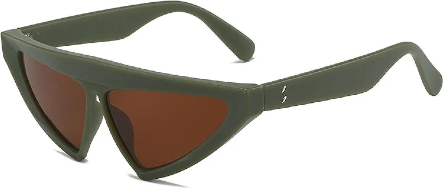 Винтажные солнцезащитные очки «кошачий глаз» треугольной формы для женщин, модные розовые очки-желе, защита от УФ-излучения UV400, мужские солнцезащитные очки с заклепками WNCKSQ, Green Tea
Винтажные солнцезащитные очки «кошачий глаз» треугольной формы для женщин, модные розовые очки-желе, защита от УФ-излучения UV400, мужские солнцезащитные очки с заклепками WNCKSQ, Green Tea