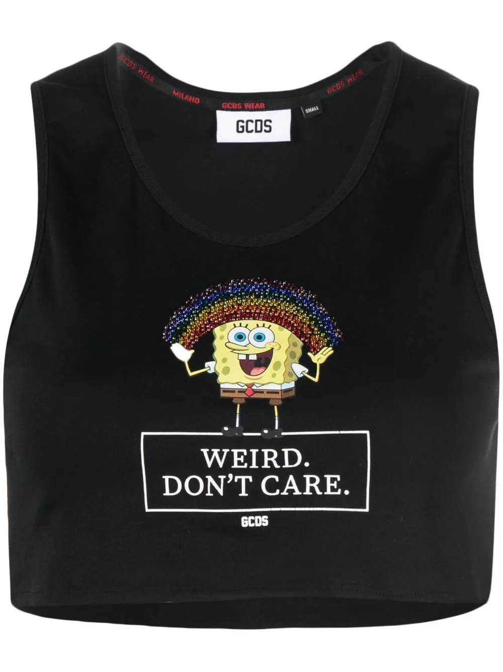 Укороченный топ с графичным принтом GCDS, черный
Укороченный топ с графичным принтом GCDS, черный