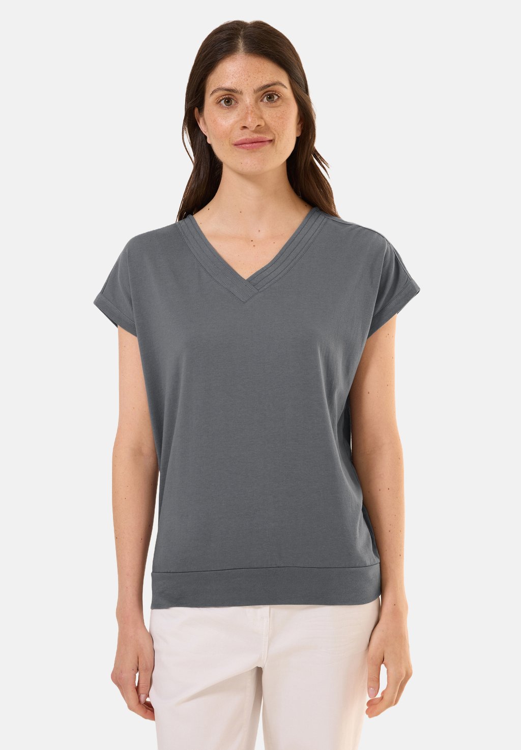 Базовая футболка V-NECK Cecil, цвет Grau
Базовая футболка V-NECK Cecil, цвет Grau