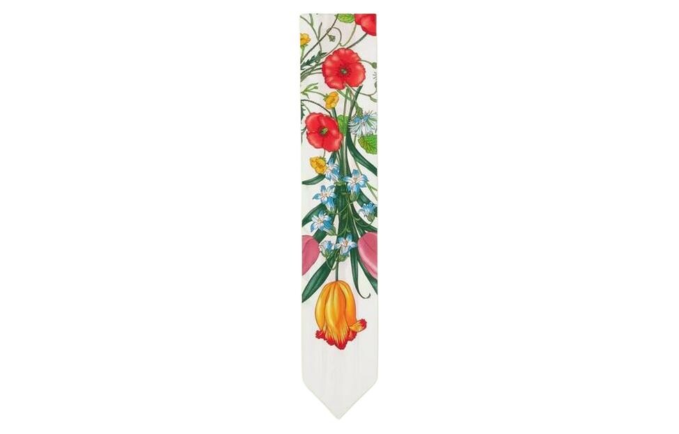 Шарф женский Gucci с принтом, белый 
Шарф женский Gucci с принтом, белый