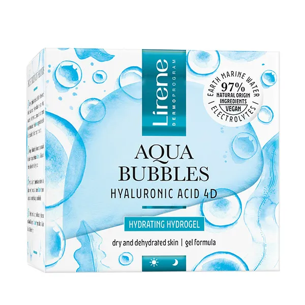 Увлажняющий гидрогель для лица Aqua Bubbles Lirene, 50 ml
Увлажняющий гидрогель для лица Aqua Bubbles Lirene, 50 ml