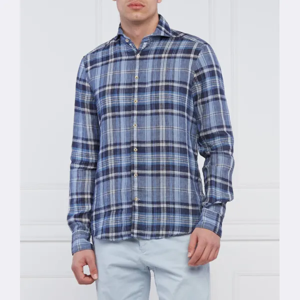 Рубашка узкого кроя Stenströms, синий 
Рубашка узкого кроя Stenströms, синий