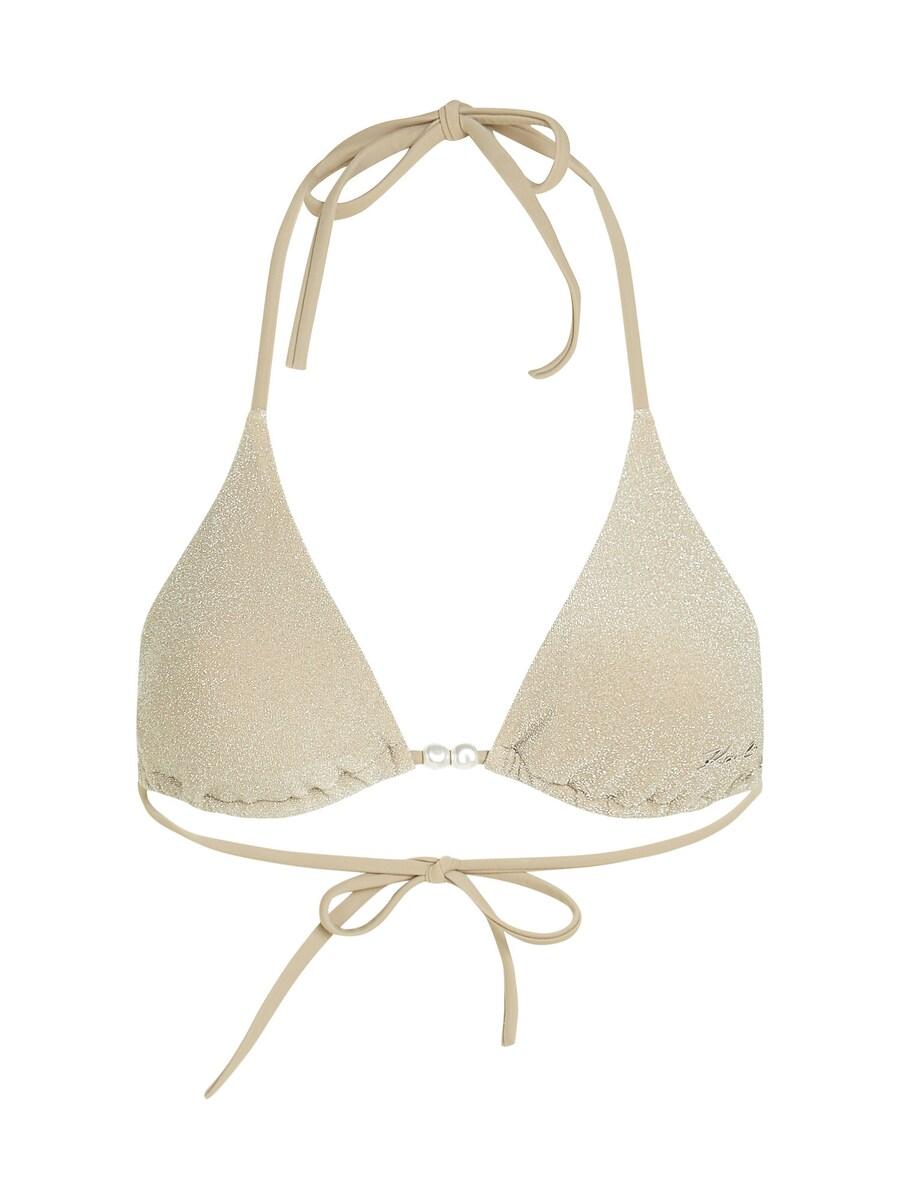 Треугольный бикини-топ Karl Lagerfeld, бежевый
Треугольный бикини-топ Karl Lagerfeld, бежевый