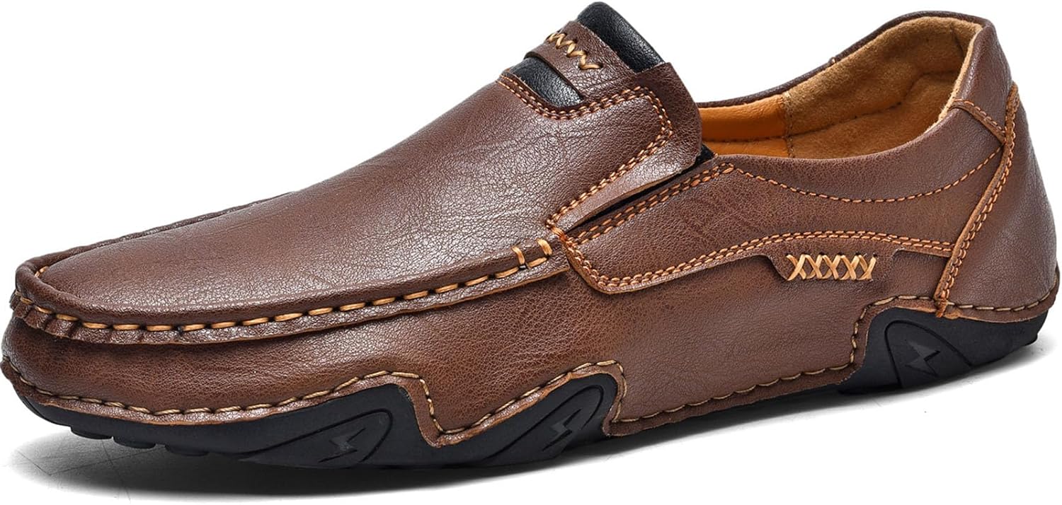 Мужские классические деловые кожаные лоферы с ручной прошивкой, плоские, удобные для улицы, нескользящие, легкие, повседневные обувные Zppordmr, коричневый
Мужские классические деловые кожаные лоферы с ручной прошивкой, плоские, удобные для улицы, нескользящие, легкие, повседневные обувные Zppordmr, коричневый