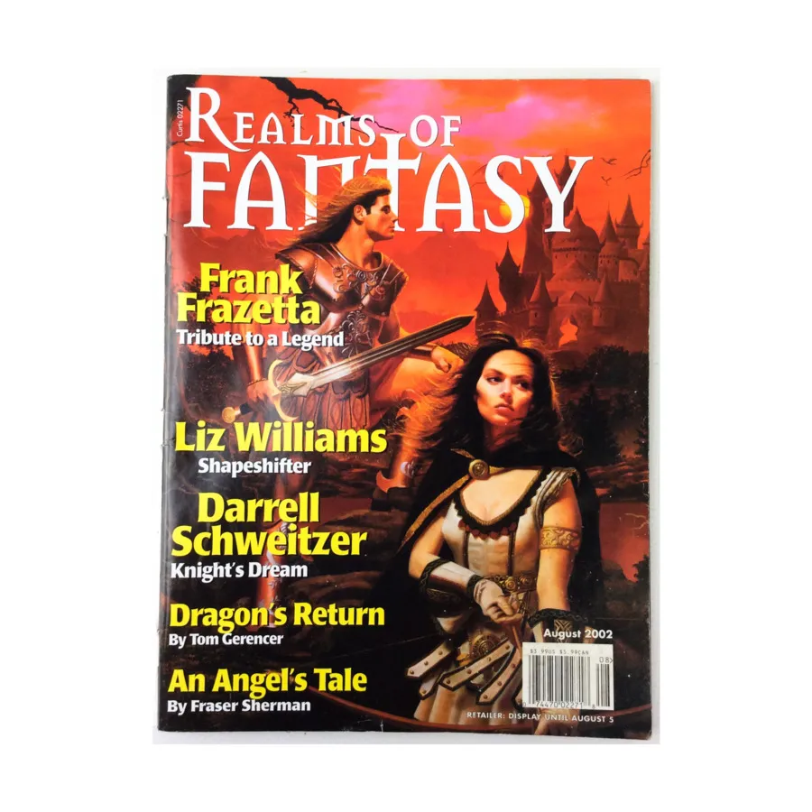 Журнал 2002 August "Frank Frazetta, Liz Williams Shapeshifter, Knight's Dream", Realms of Fantasy Magazine
Журнал 2002 August "Frank Frazetta, Liz Williams Shapeshifter, Knight's Dream", Realms of Fantasy Magazine