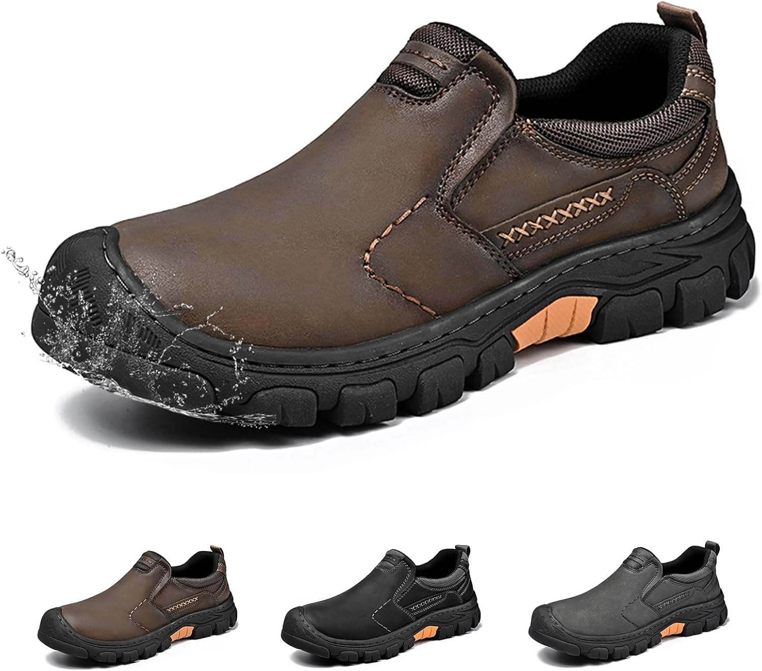 Мужские кожаные слипоны, повседневные водоотталкивающие кроссовки для мужчин, легкие, нескользящие, удобные, дышащие, обувь для вождения и активного отдыха Generic, хаки
Мужские кожаные слипоны, повседневные водоотталкивающие кроссовки для мужчин, легкие, нескользящие, удобные, дышащие, обувь для вождения и активного отдыха Generic, хаки