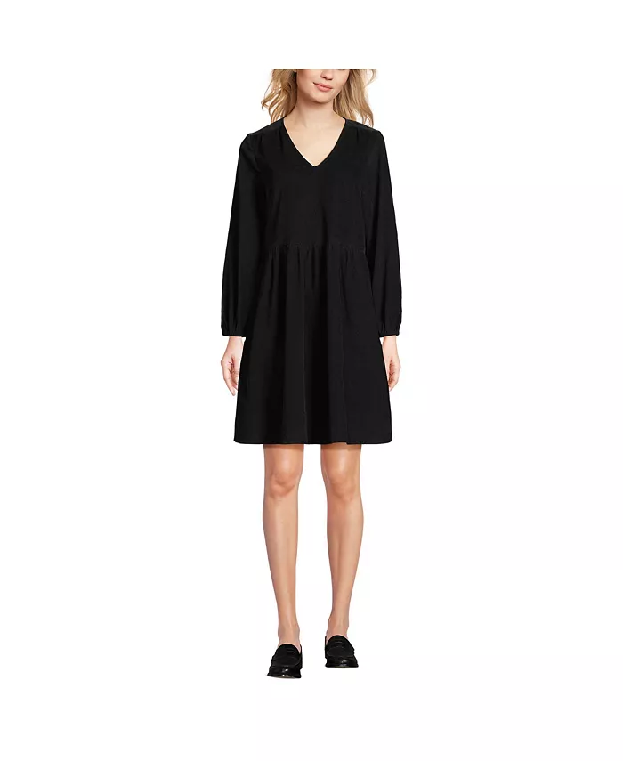 Женское платье Pinwale Cord с V-образным вырезом Lands' End, черный
Женское платье Pinwale Cord с V-образным вырезом Lands' End, черный