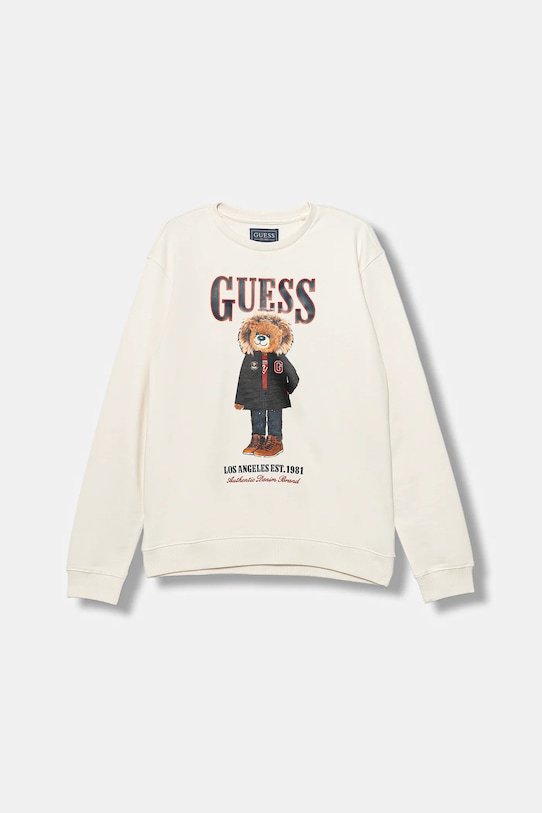 Детская хлопковая толстовка Guess, бежевый
Детская хлопковая толстовка Guess, бежевый