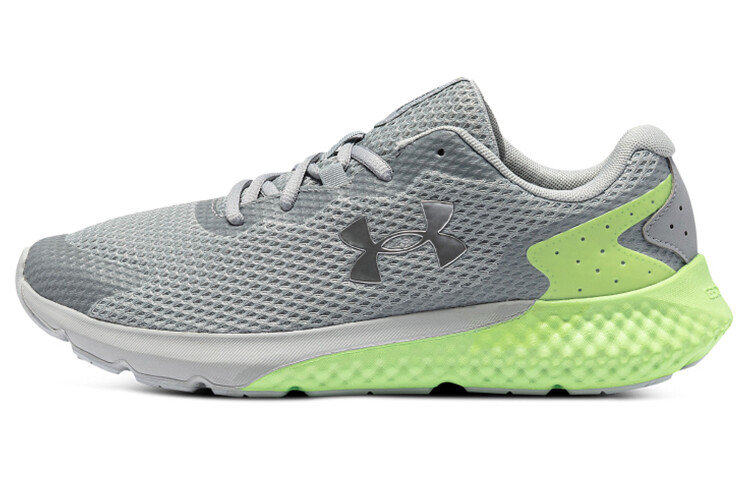 Кроссовки Charged Rogue 3 для бега мужские с низким верхом серые/зеленые Under Armour 
Кроссовки Charged Rogue 3 для бега мужские с низким верхом серые/зеленые Under Armour