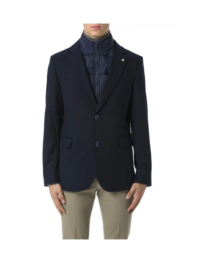 Синяя приталенная куртка с нагрудником Manuel Ritz, синий
Синяя приталенная куртка с нагрудником Manuel Ritz, синий