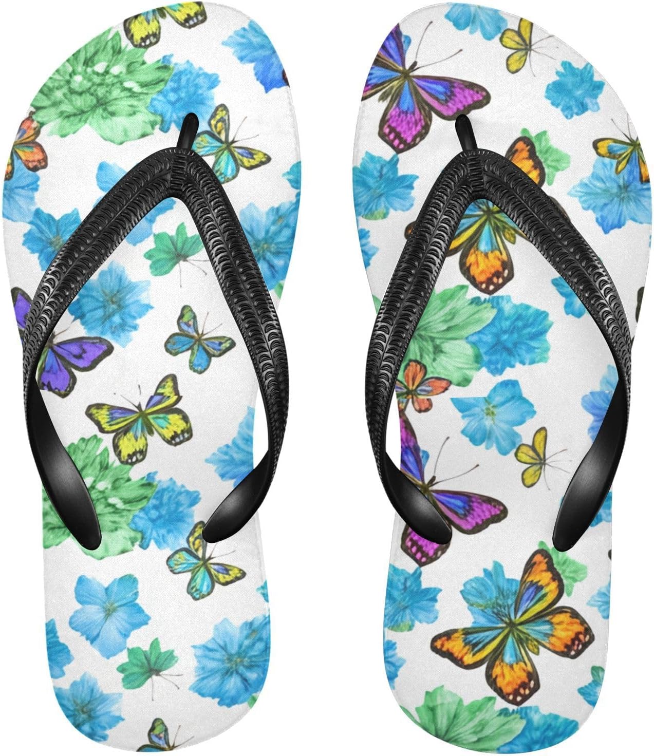 Женские и мужские пляжные шлепанцы с бабочками, синими и белыми цветами, резиновые, противоскользящие, летние тапочки Sinestour
Женские и мужские пляжные шлепанцы с бабочками, синими и белыми цветами, резиновые, противоскользящие, летние тапочки Sinestour