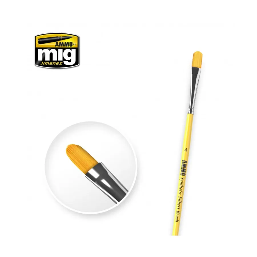 4. Кисть из синтетического фундука, Brushes (AMMO by Mig Jimenez)
4. Кисть из синтетического фундука, Brushes (AMMO by Mig Jimenez)