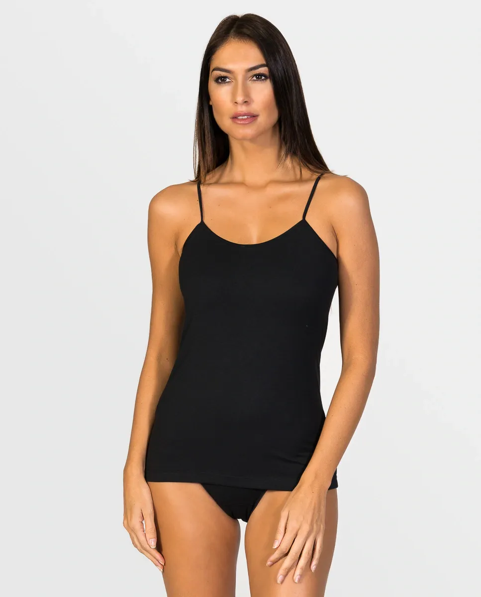 Женская майка из экологически чистой ткани на бретелях ZD, черный
Женская майка из экологически чистой ткани на бретелях ZD, черный