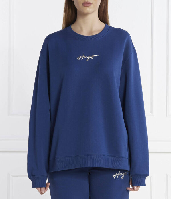 Свитшот женский Hugo свободного кроя, синий 
Свитшот женский Hugo свободного кроя, синий