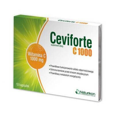 Ceviforte, Биологически активная добавка C 1000, 10 капсул.
Ceviforte, Биологически активная добавка C 1000, 10 капсул.