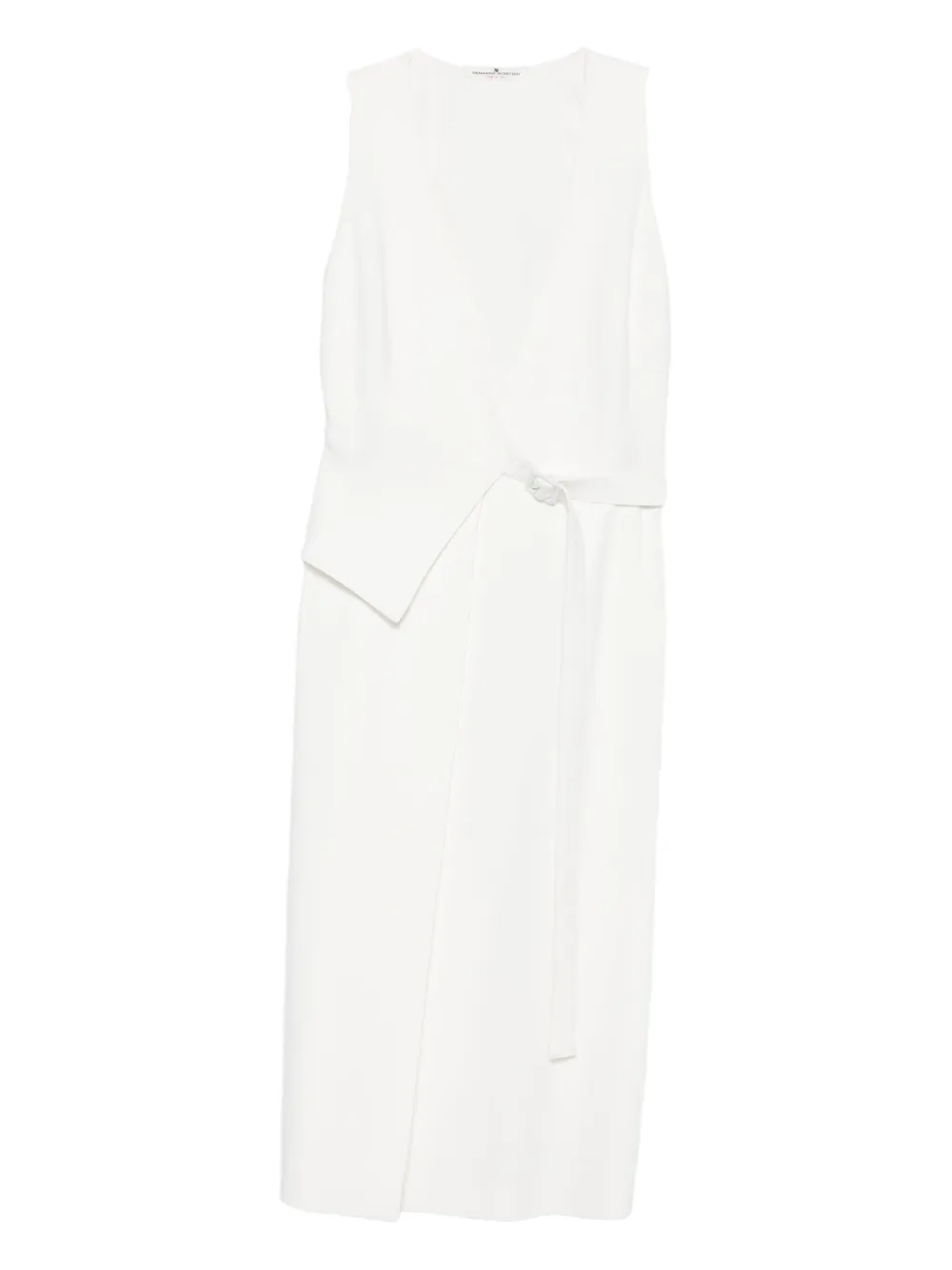 Платье без рукавов с эффектом запаха Ermanno Scervino, белый
Платье без рукавов с эффектом запаха Ermanno Scervino, белый