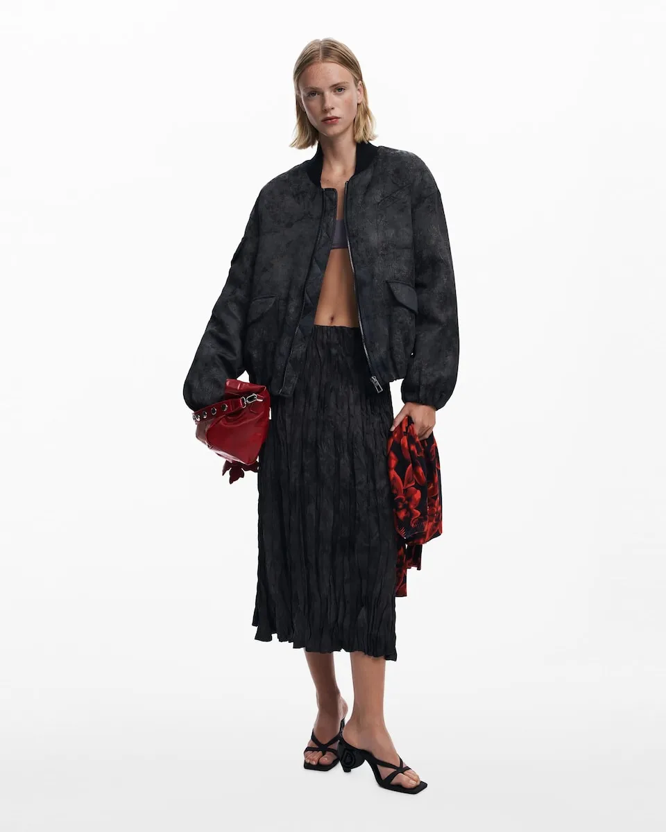 Юбка миди в складку Desigual, серый
Юбка миди в складку Desigual, серый