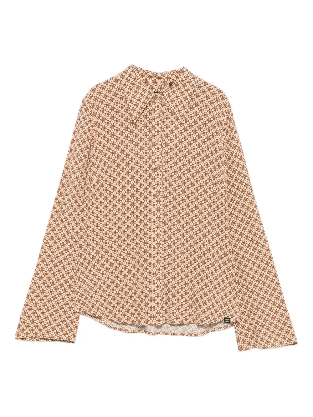 Блузка с расклешенными рукавами и узором Superdry, коричневый
Блузка с расклешенными рукавами и узором Superdry, коричневый