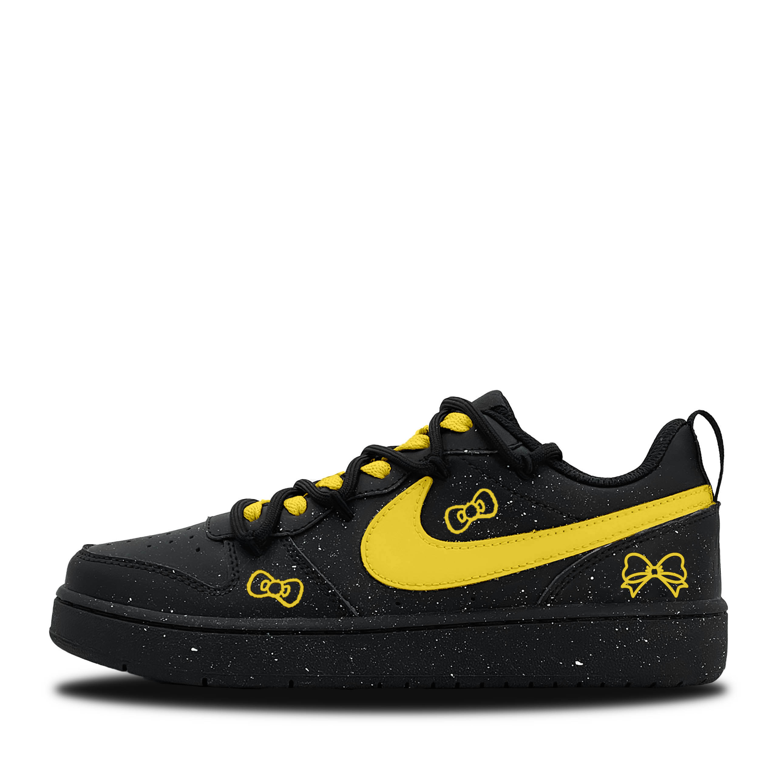 Nike Детские низкие кроссовки для скейтбординга Court Borough Cute Yellow Star Knot из кожи с противоскользящим и износостойким узлом
Nike Детские низкие кроссовки для скейтбординга Court Borough Cute Yellow Star Knot из кожи с противоскользящим и износостойким узлом