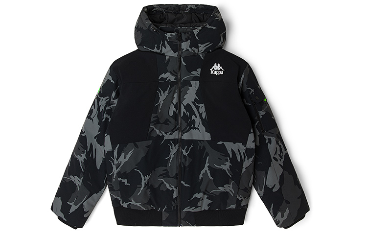Камуфляжная утепленная куртка с капюшоном Kappa, черный
Камуфляжная утепленная куртка с капюшоном Kappa, черный