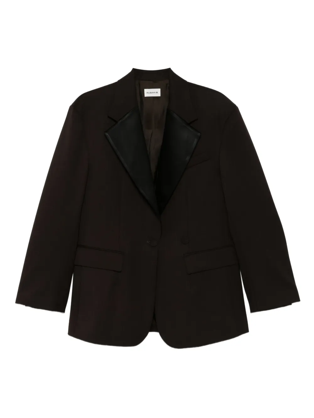 Пиджак с широкими лацканами P.A.R.O.S.H., коричневый
Пиджак с широкими лацканами P.A.R.O.S.H., коричневый