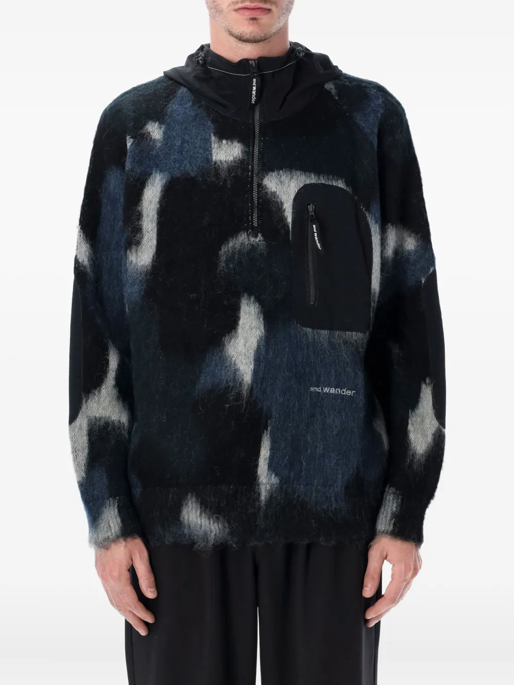 Толстовка на молнии с капюшоном And Wander, синий
Толстовка на молнии с капюшоном And Wander, синий