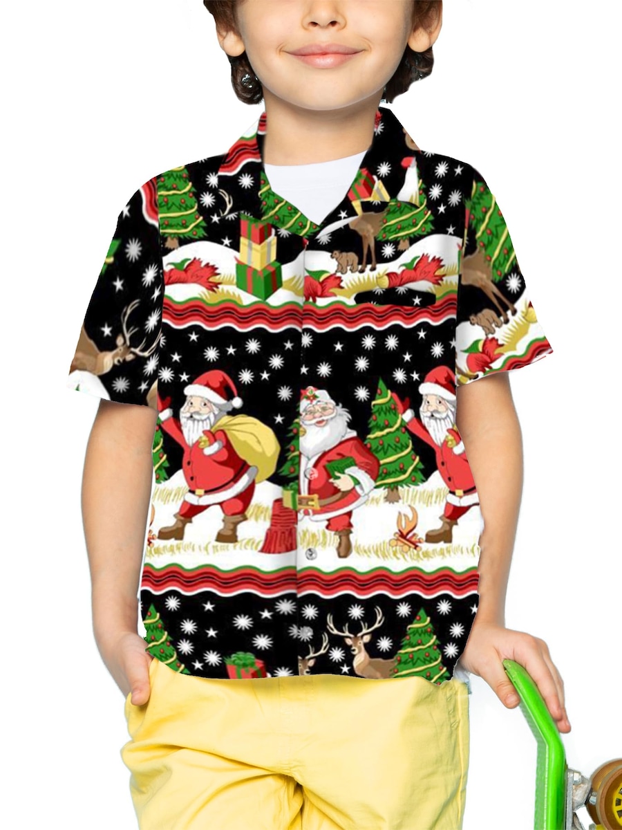 Рубашка на пуговицах классического кроя King Kameha Christmas Border Print, черный
Рубашка на пуговицах классического кроя King Kameha Christmas Border Print, черный