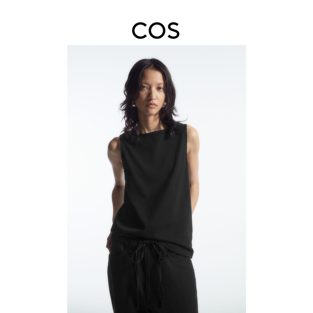 Женский вязаный жилет Cos с вырезом «лодочка», черный
Женский вязаный жилет Cos с вырезом «лодочка», черный