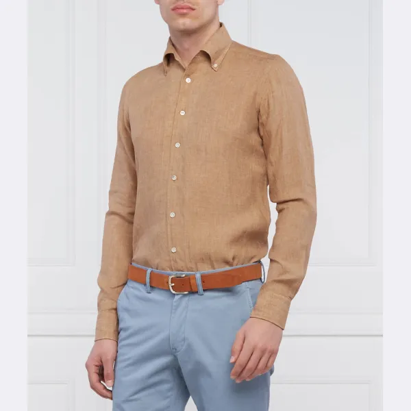 Льняная рубашка узкого кроя Bellagio Emanuel Berg, коричневый
Льняная рубашка узкого кроя Bellagio Emanuel Berg, коричневый