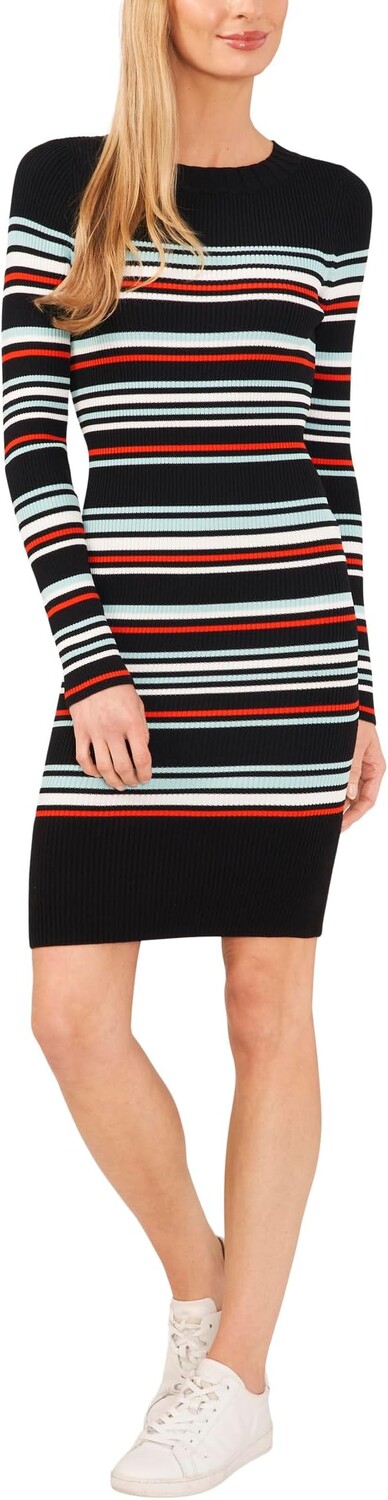 Платье CeCe Striped Rib Long Sleeve Sweater Dress, цвет Rich Black
Платье CeCe Striped Rib Long Sleeve Sweater Dress, цвет Rich Black